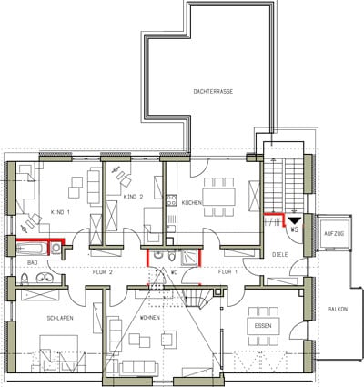 Braumeisterhaus - Dachgeschoss Maisonettenwohnung Grundriss