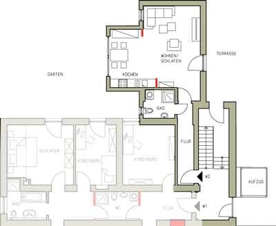 Braumeisterhaus - OG Appartment Grundriss
