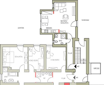 Braumeisterhaus - EG Appartment Grundriss